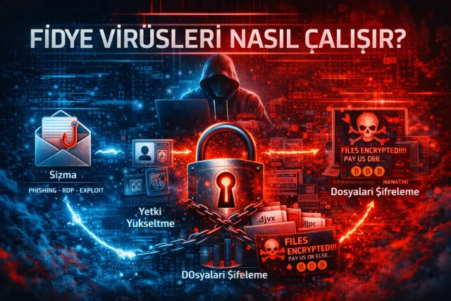 Fidye Virüsleri Nasıl Çalışır? (Ransomware) | 2026 Güncel Rehber